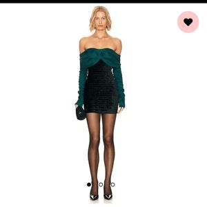 Green bow dress